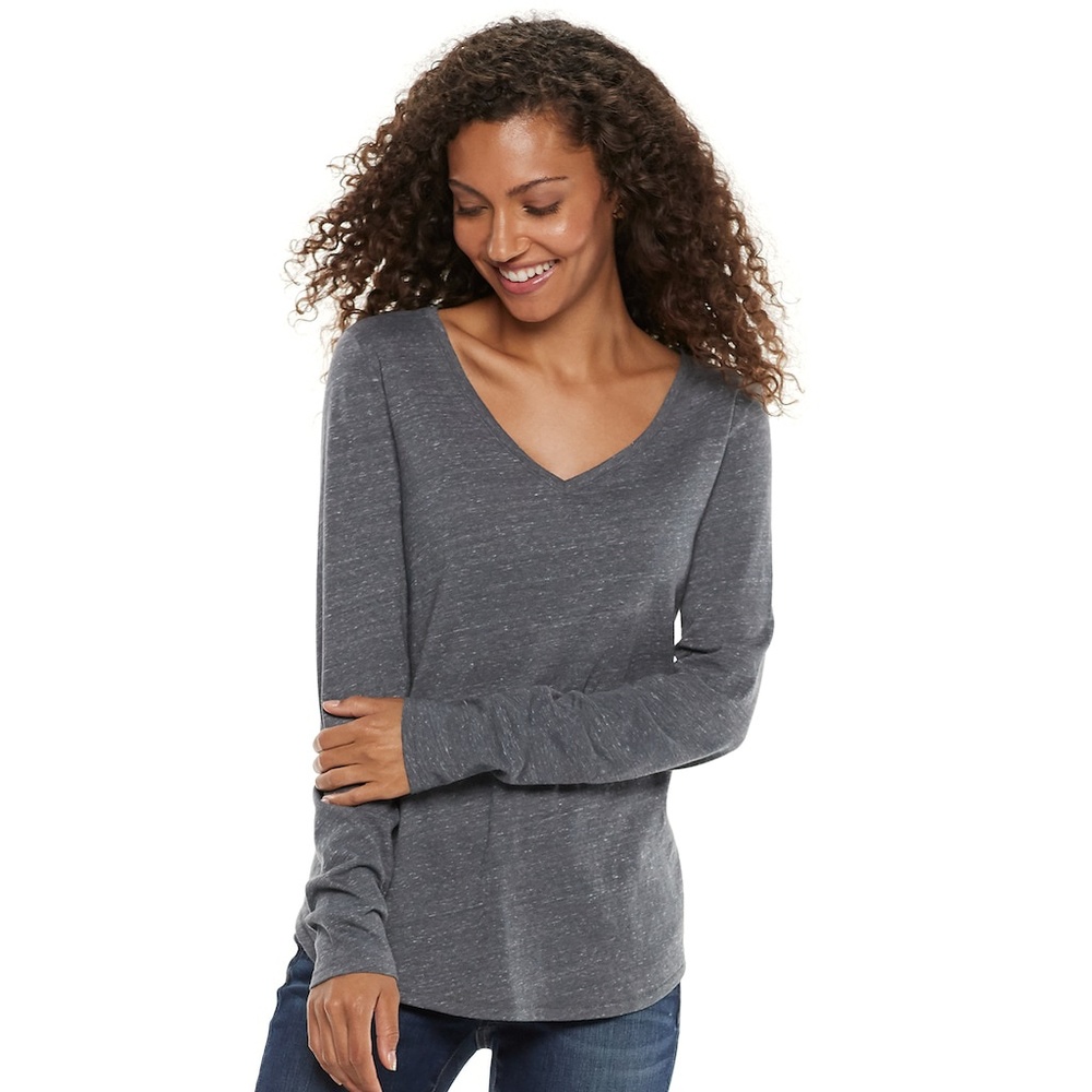 Brand new gray casual long sleeve